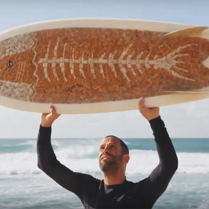 Jack Johnson Surfs a Board Made of 4,000 Cigarette Butts To Send a Message