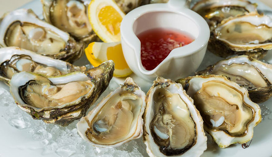 Oysters on half shell