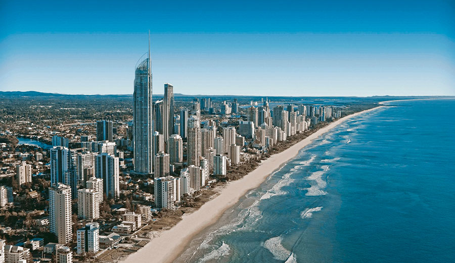 coastline changes in Gold Coast, Australia