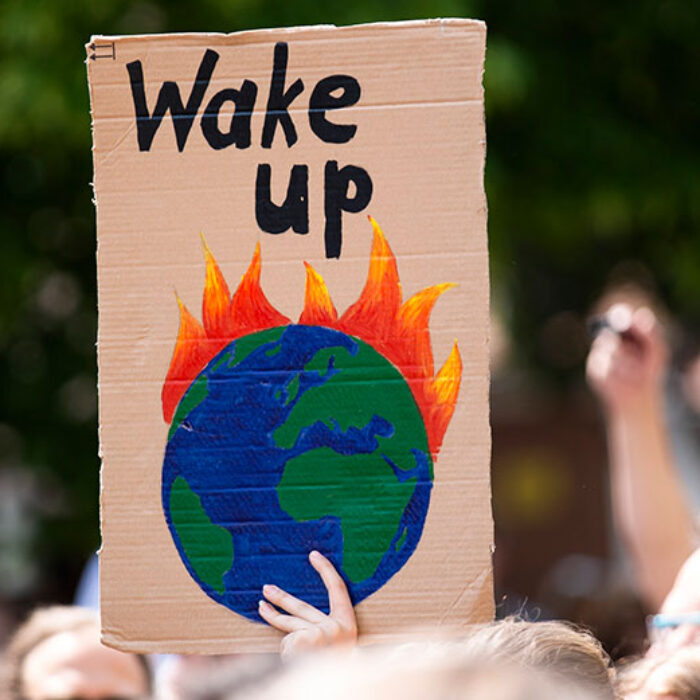 Climate change sign