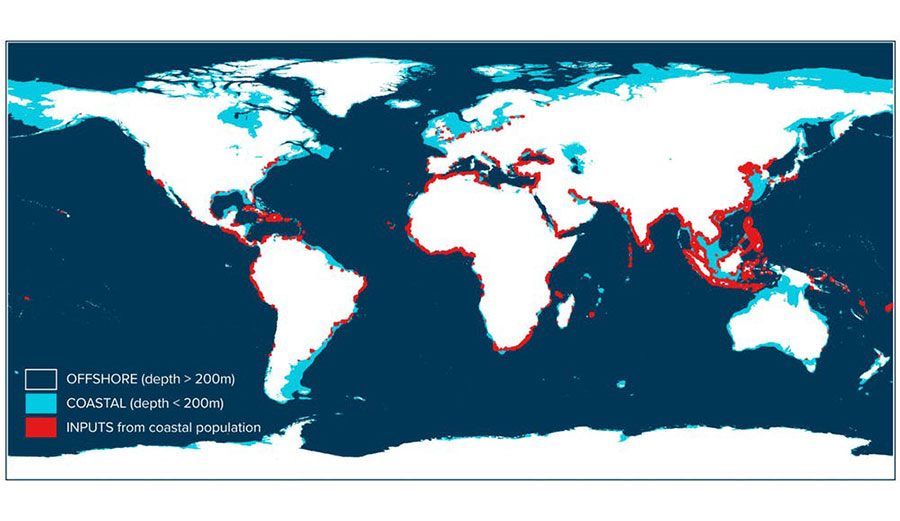 Nearshore currents delay the journey of plastic from land to the open ocean. 