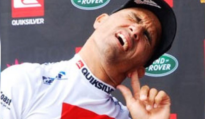 Kelly Slater water in ear