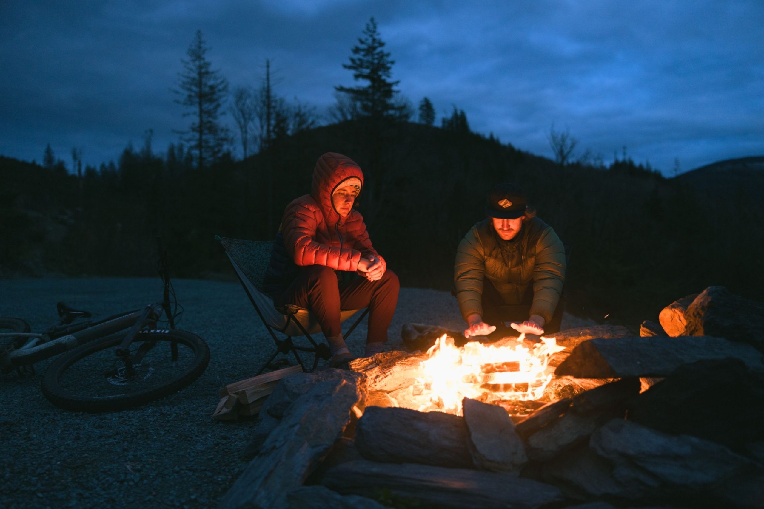 Hanging by the campfire