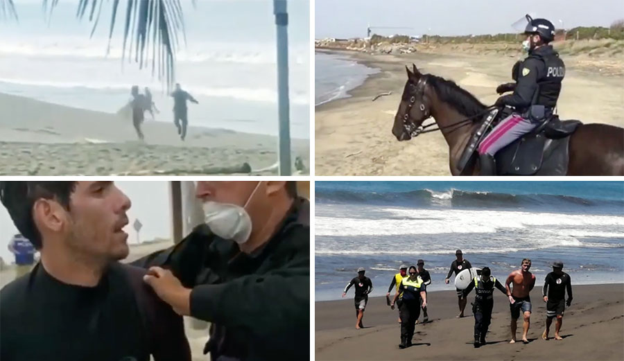 Surfers in trouble coronavirus