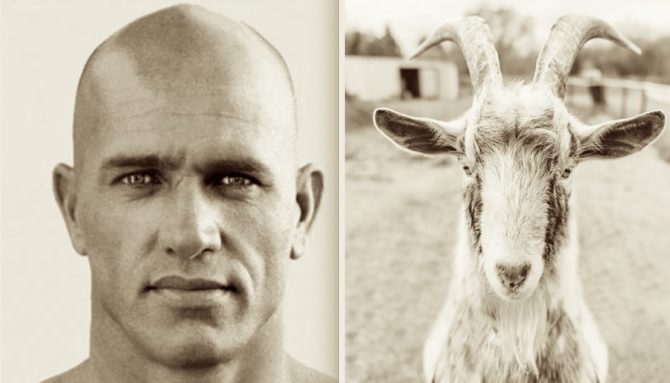 Kelly Slater Is the GOAT; No, He Actually Is a Goat