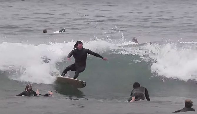 Timmy Reyes surfing