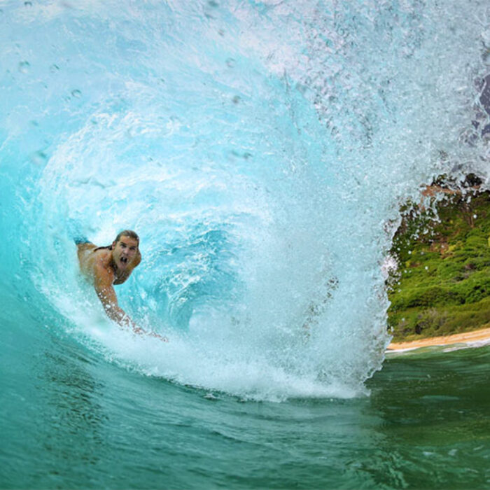 Bodysurfing at Sandy Beach