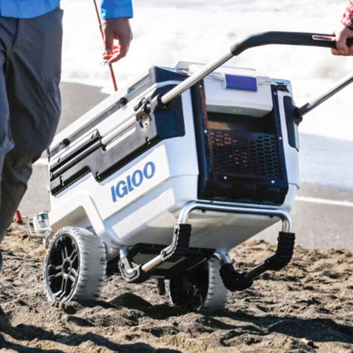 Igloo cooler on beach