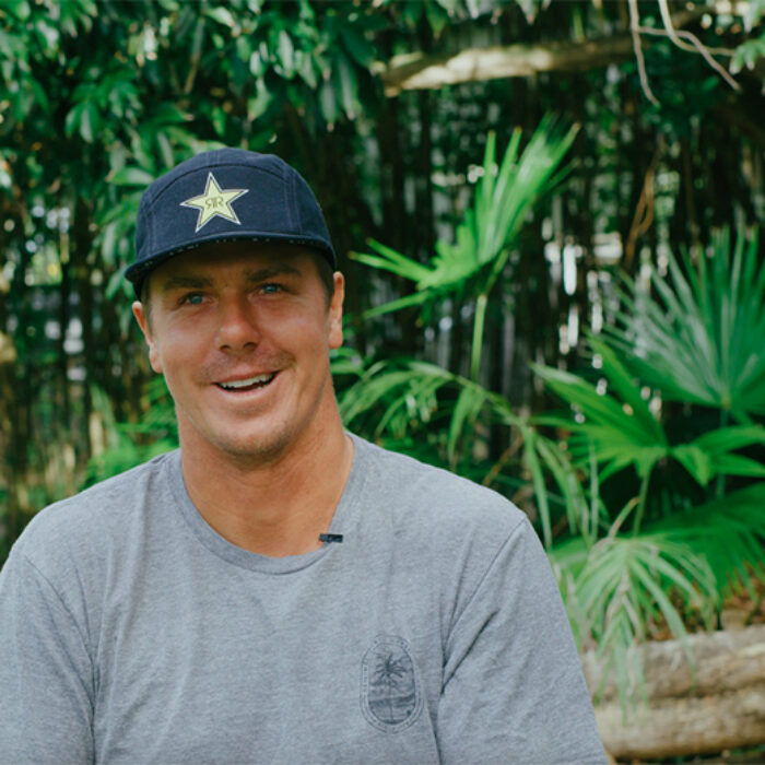 Surfer Albee Layer being interviewed on Maui