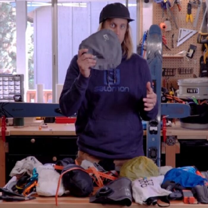 cody townsend shows off his Rutschblock Cord