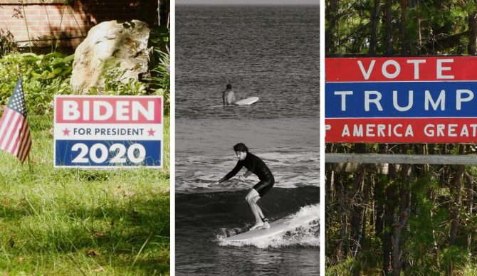 campaign signs, 2020 election,