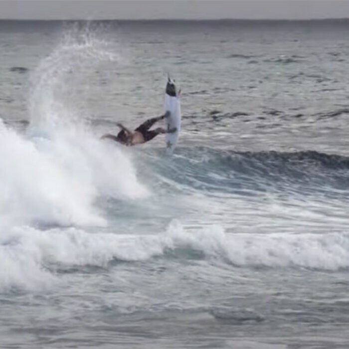 Clay Marzo surfing a left on Maui