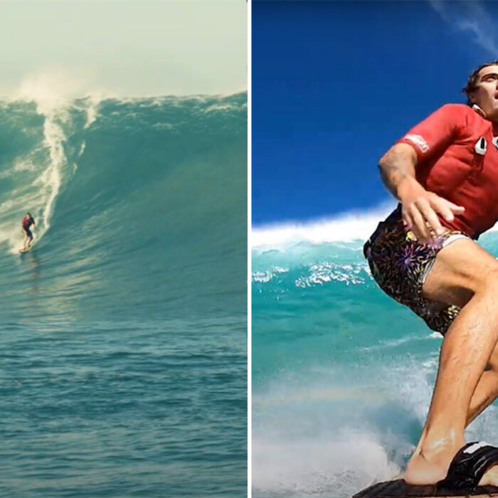 Koa Rothman surfing big wave