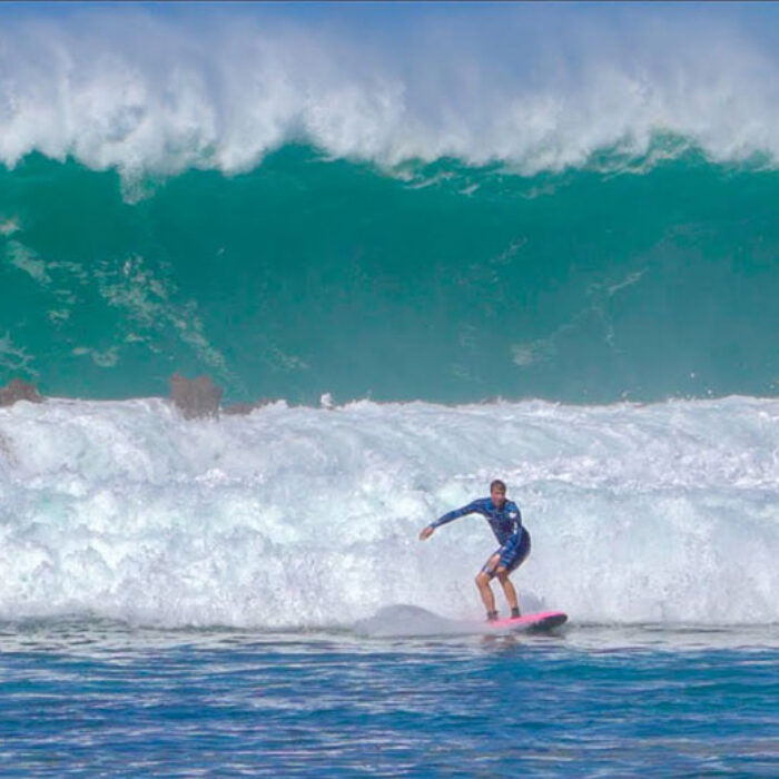 Jamie O'Brien surfing at Shark's Cove