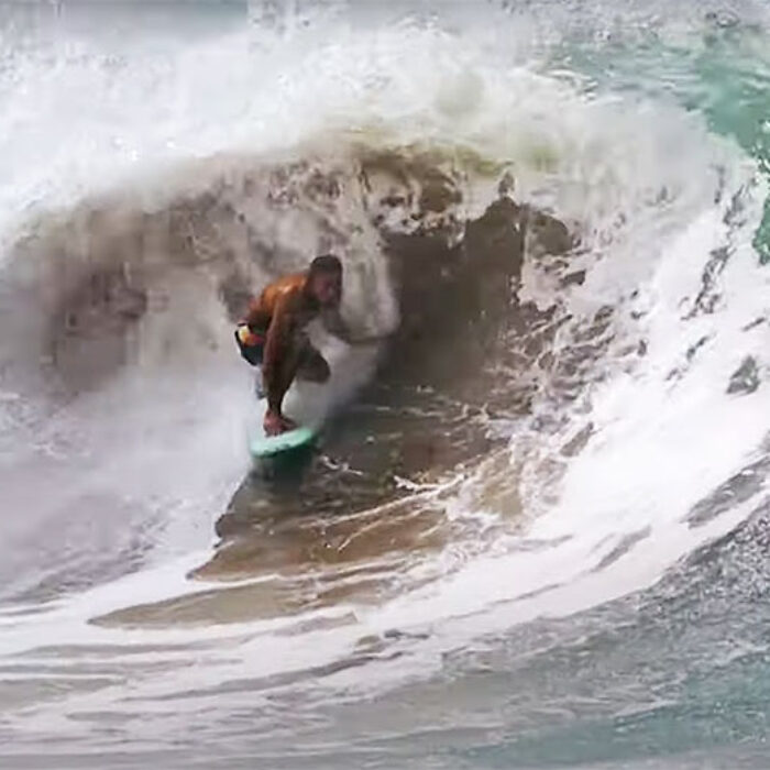 Jonathan Gubbins surfing in Peru