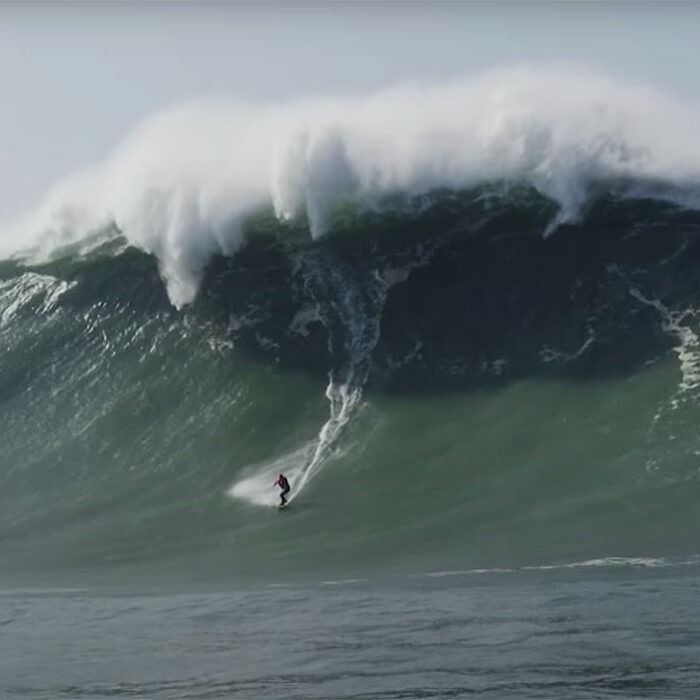 Kai Lenny surfing at Nazare