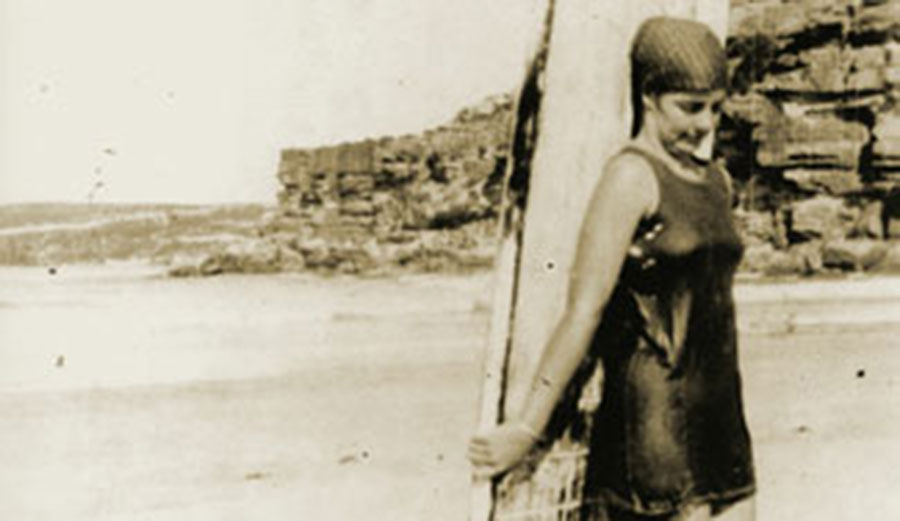 Letham with surfboard