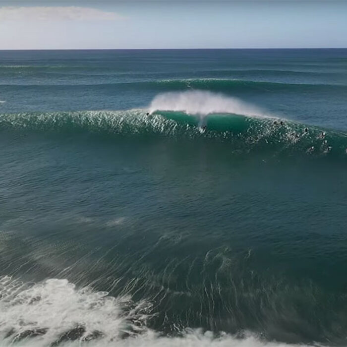 Mark Healey surfing a wave at Pipeline