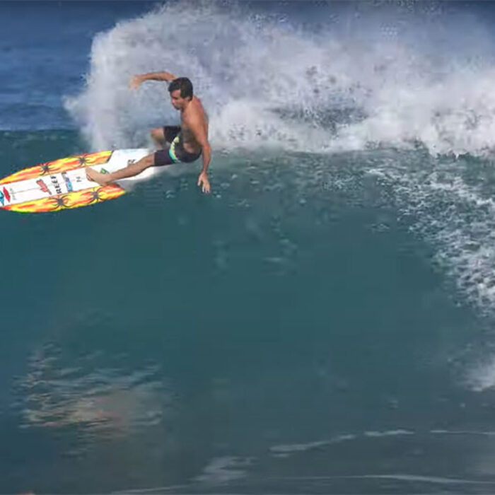 Mason Ho surfing at Rocky Point, North Shore Oahu