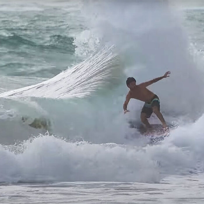 Mason Ho surfing in weird waves