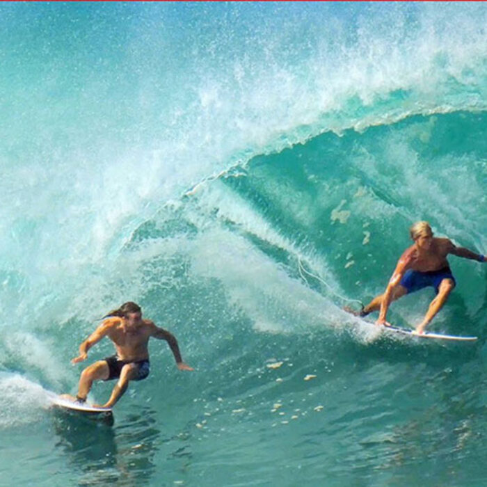 Surfers at Pipeline