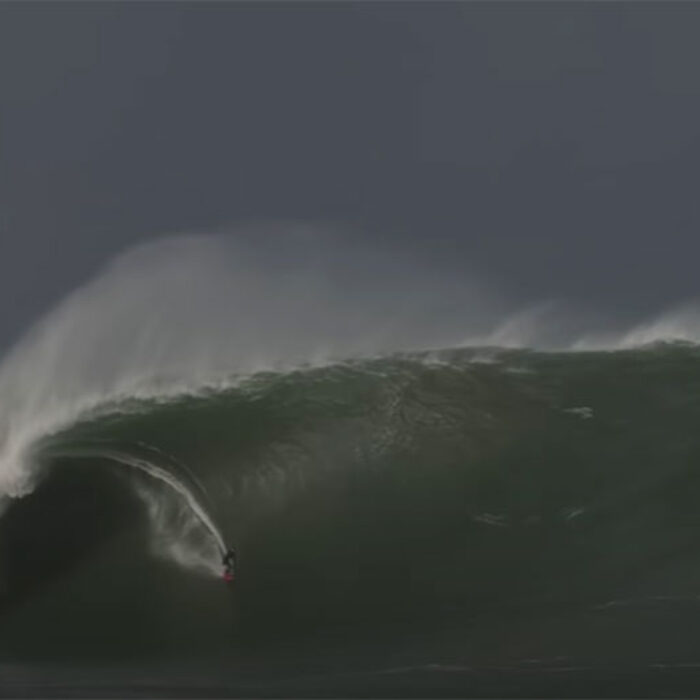 Connor McGuire surfing at Mullaghmore