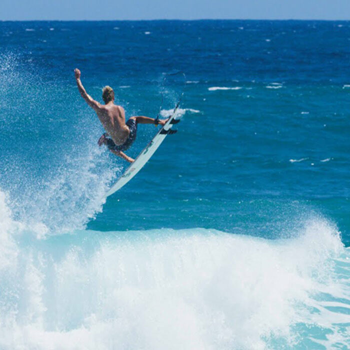 John John Florence gets an air on a wave