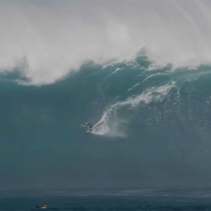 Justine Dupont big wave surfing at Jaws
