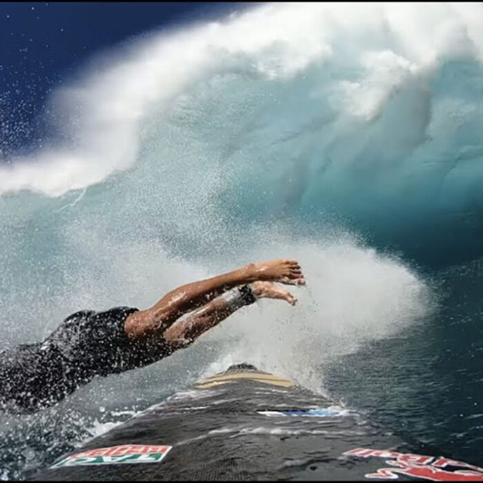 Kai Lenny wiping out at Jaws