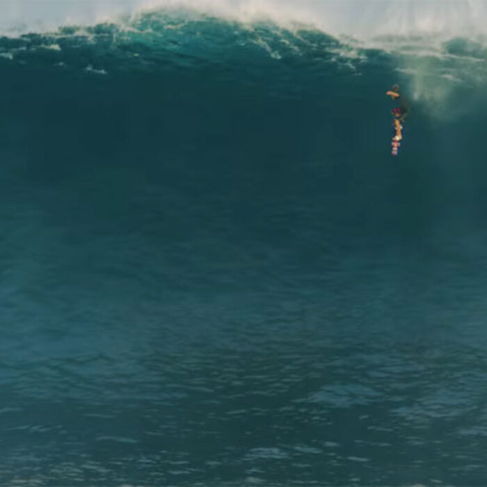 Kai Lenny surfing a wave at Nazare