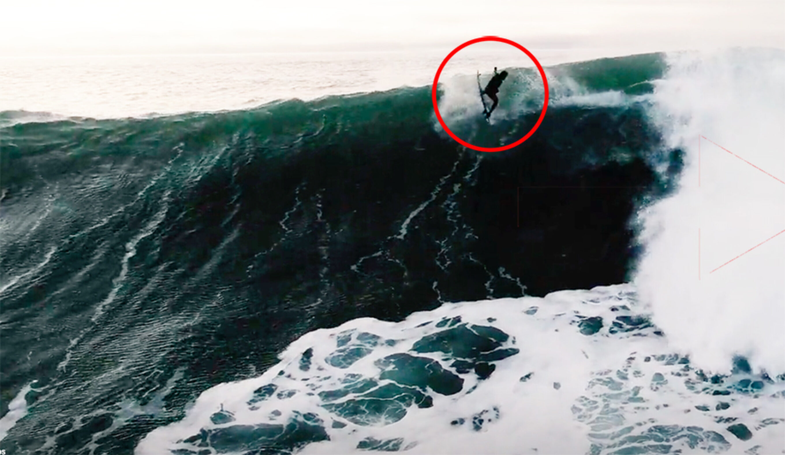 Kai Lenny pulling an air reverse at Maverick's