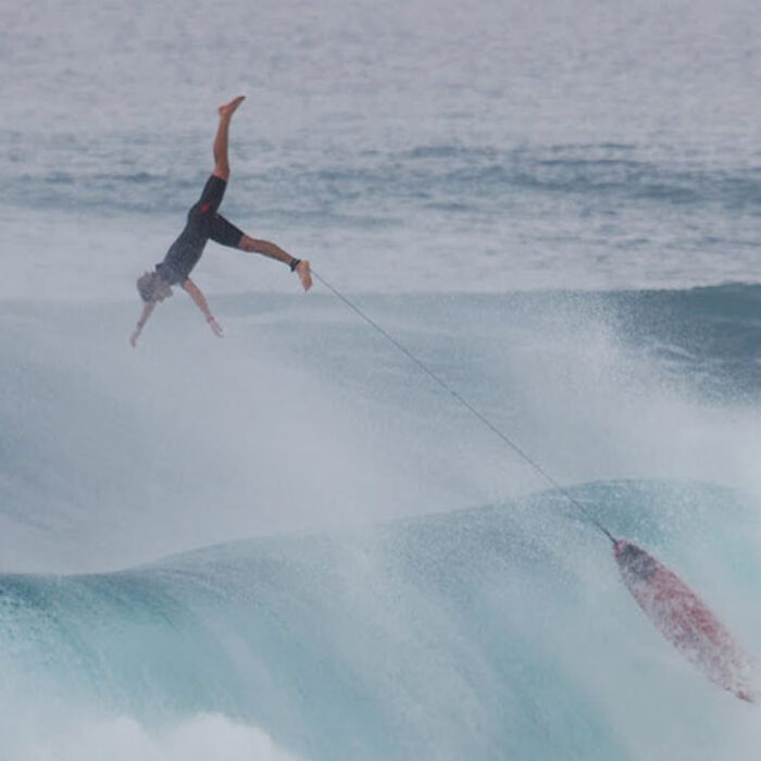 Nathan Florence airing out of a wave