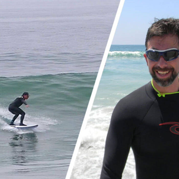 Pete Gustin the blind surfer
