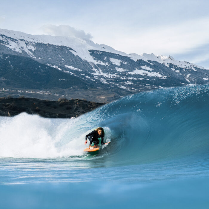 A wave at Alaïa Bay Wave Pool in Switzerland