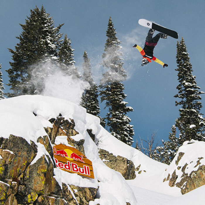 Robyn Van Gyn backflips during Natural Selection