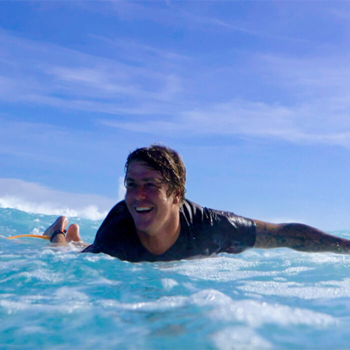 Albee Layer Paddling in from Jaws