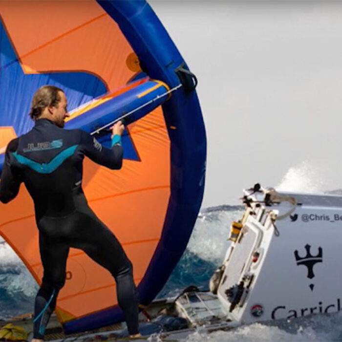 Chris Bertish on the Impifish vessel