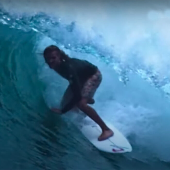 a surfer in a barrel