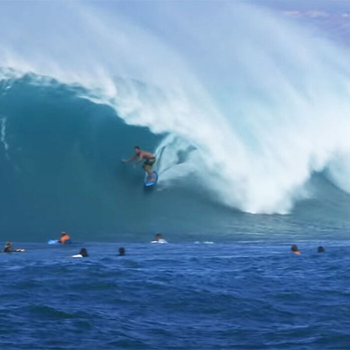 Surfer in barrel at Honolua Bay