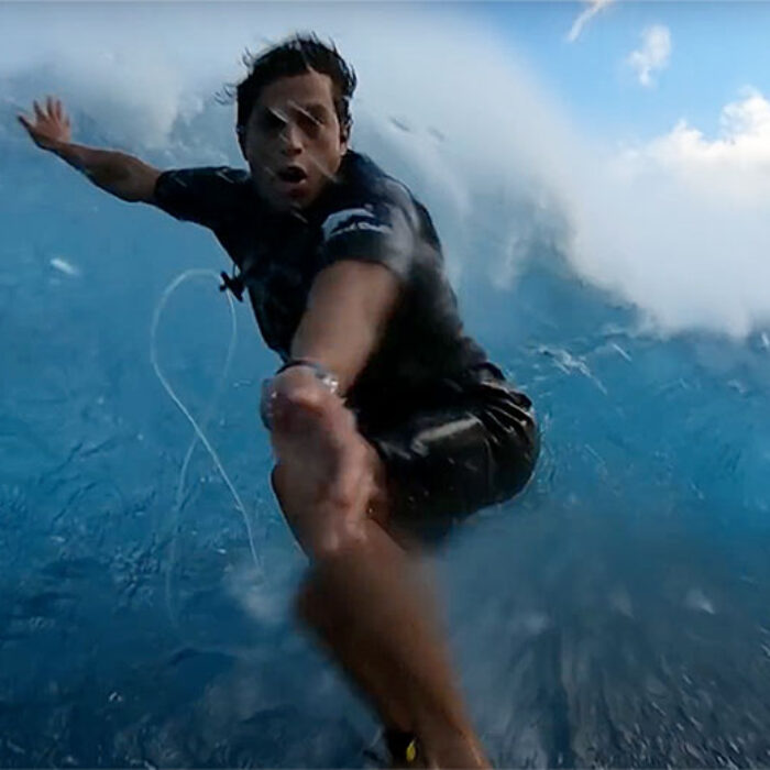 Kai Lenny surfing Jaws
