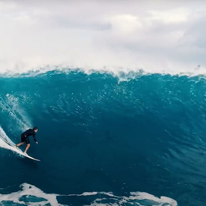 Koa Rothman surfing at Pipeline
