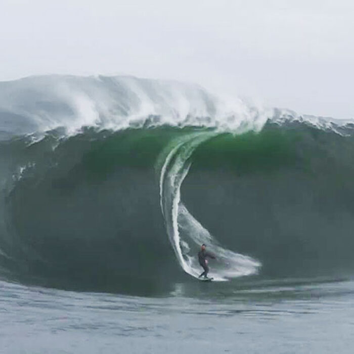 Surfer on slab wave in Western Australia
