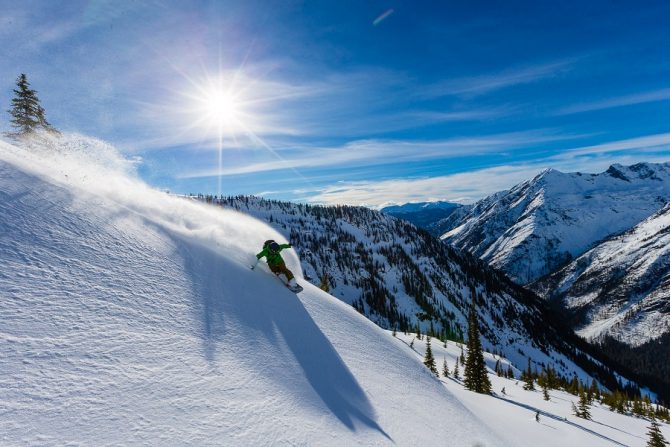 Eric Poulin heli snowboarding at Canadian Mountain Holidays