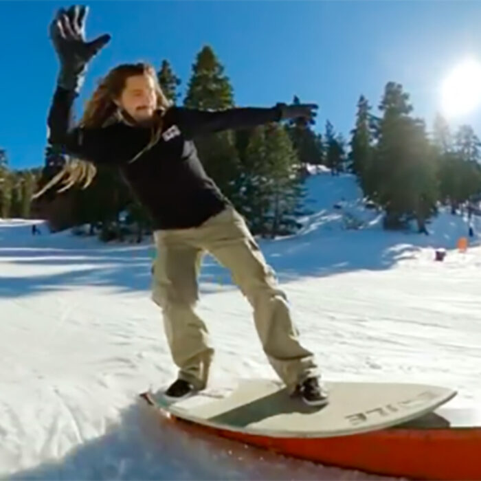 Austin Keen goes snow skimming