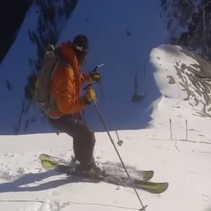 jason torlano and zach milligan ski down half dome