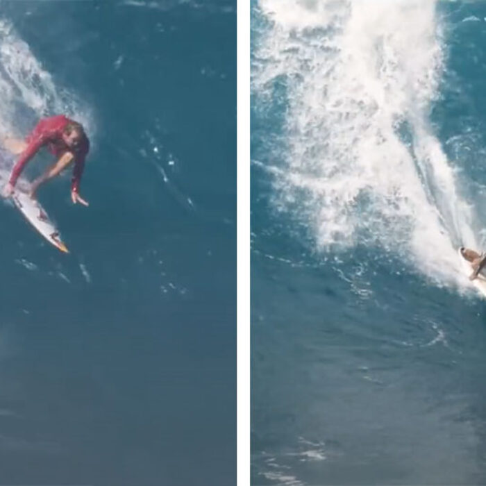 Jamie O'Brien and Kelly Slater surfing at Pipeline