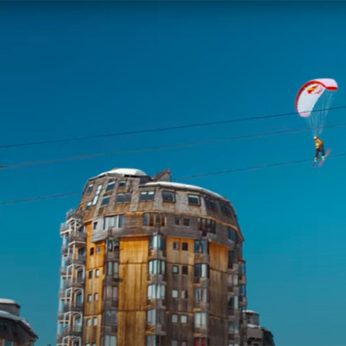 Watch: Speed Flying on Skis Through an Abandoned French Resort Is a Crazy Kind of Shredding