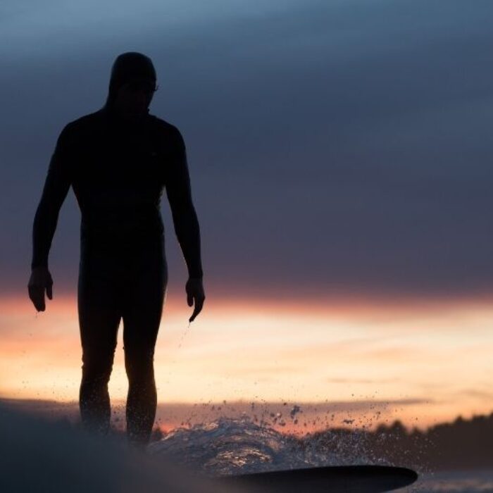 Jaimal Yogis Surfing Sillhouette Hooded Wetsuit