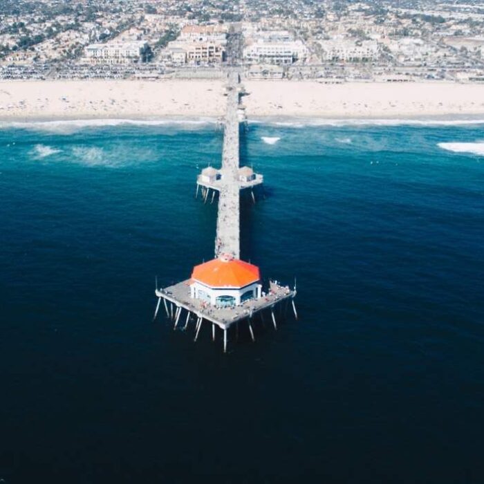 Huntington Beach Pier Aerial View