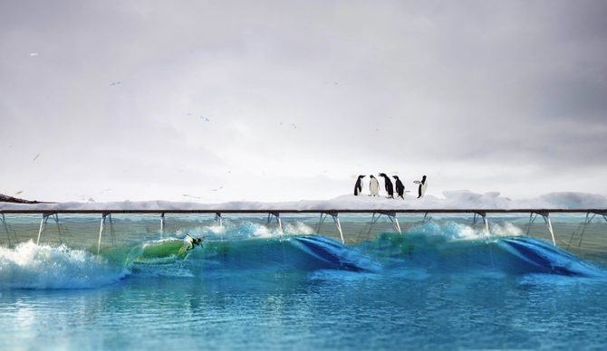 A proposed wave pool in Antarctica